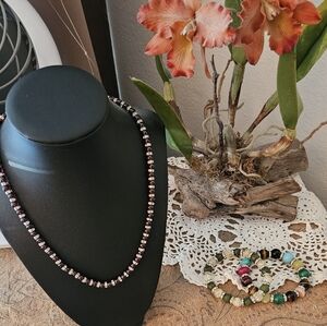Elegant Multicolor Beaded Necklace & Braclets.